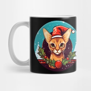 Abyssinian Xmas, Love Cats Mug